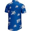 imageKYKU Hawaiian Mens Shirts Casual Beach Vacation Tropical Mens Button Down Short Sleeve Shirt with PocketBlue White Mens Shirts Casual