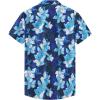 imageKYKU Hawaiian Mens Shirts Casual Beach Vacation Tropical Mens Button Down Short Sleeve Shirt with PocketFlorals Blue Men Hawaiian Button Shirt