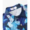 imageKYKU Hawaiian Mens Shirts Casual Beach Vacation Tropical Mens Button Down Short Sleeve Shirt with PocketFlorals Blue Men Hawaiian Button Shirt