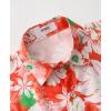imageKYKU Hawaiian Mens Shirts Casual Beach Vacation Tropical Mens Button Down Short Sleeve Shirt with PocketFlorals Red Men Hawaiian Button Shirt