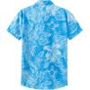 imageKYKU Hawaiian Mens Shirts Casual Beach Vacation Tropical Mens Button Down Short Sleeve Shirt with PocketFlower Blue Men Hawaiian Button Shirt