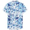 imageKYKU Hawaiian Mens Shirts Casual Beach Vacation Tropical Mens Button Down Short Sleeve Shirt with PocketFlower White Men Hawaiian Button Shirt
