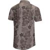 imageKYKU Hawaiian Mens Shirts Casual Beach Vacation Tropical Mens Button Down Short Sleeve Shirt with PocketGray Brown Hawaiian Men Button Down Shirt
