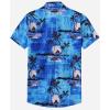 imageKYKU Hawaiian Mens Shirts Casual Beach Vacation Tropical Mens Button Down Short Sleeve Shirt with PocketGuitar Blue Men Hawaiian Button Shirt