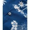 imageKYKU Hawaiian Mens Shirts Casual Beach Vacation Tropical Mens Button Down Short Sleeve Shirt with PocketIslands Blue Hawaiian Men Button Down Shirt