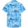 imageKYKU Hawaiian Mens Shirts Casual Beach Vacation Tropical Mens Button Down Short Sleeve Shirt with PocketIslands Blue Men Hawaiian Button Shirt