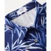 imageKYKU Hawaiian Mens Shirts Casual Beach Vacation Tropical Mens Button Down Short Sleeve Shirt with PocketLeaf Blue Men Hawaiian Button Shirts