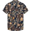 imageKYKU Hawaiian Mens Shirts Casual Beach Vacation Tropical Mens Button Down Short Sleeve Shirt with PocketNavy Blue Hawaiian Men Button Down Shirt