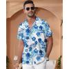 imageKYKU Hawaiian Mens Shirts Casual Beach Vacation Tropical Mens Button Down Short Sleeve Shirt with PocketPineapple White Men Hawaiian Button Shirt