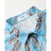 imageKYKU Hawaiian Mens Shirts Casual Beach Vacation Tropical Mens Button Down Short Sleeve Shirt with PocketTree Blue Men Hawaiian Button Shirts