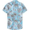 imageKYKU Hawaiian Mens Shirts Casual Beach Vacation Tropical Mens Button Down Short Sleeve Shirt with PocketTree Blue Men Hawaiian Button Shirts