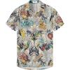 imageKYKU Hawaiian Mens Shirts Casual Beach Vacation Tropical Mens Button Down Short Sleeve Shirt with PocketVacations Multicolor Men Hawaiian Button Shirts