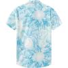 imageKYKU Hawaiian Mens Shirts Casual Beach Vacation Tropical Mens Button Down Short Sleeve Shirt with PocketWhite Blue Hawaiian Men Button Down Shirt