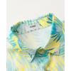 imageKYKU Hawaiian Mens Shirts Casual Beach Vacation Tropical Mens Button Down Short Sleeve Shirt with PocketYellow Blue Men Hawaiian Button Down Shirts