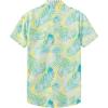 imageKYKU Hawaiian Mens Shirts Casual Beach Vacation Tropical Mens Button Down Short Sleeve Shirt with PocketYellow Blue Men Hawaiian Button Down Shirts