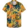 imageKYKU Hawaiian Mens Shirts Casual Beach Vacation Tropical Mens Button Down Short Sleeve Shirt with PocketYellow Hawaiian Men Button Down Shirt