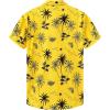 imageKYKU Hawaiian Mens Shirts Casual Beach Vacation Tropical Mens Button Down Short Sleeve Shirt with PocketYellow Men Hawaiian Button Down Shirts