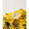 imageKYKU Hawaiian Mens Shirts Casual Beach Vacation Tropical Mens Button Down Short Sleeve Shirt with PocketYellow Men Hawaiian Button Down Shirts