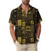 Brown Hawaiian Men Button Down Shirt