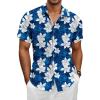 Florals White Men Hawaiian Button Shirt