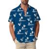 Islands Blue Hawaiian Men Button Down Shirt