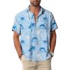 Light Blue Hawaiian Men Button Down Shirt