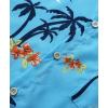 imageKYKU Button Hawaiian Shirts Men Tropical Tree Palm Short Sleeve Clothing Blue L