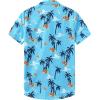 imageKYKU Button Hawaiian Shirts Men Tropical Tree Palm Short Sleeve Clothing Blue L