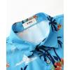 imageKYKU Button Hawaiian Shirts Men Tropical Tree Palm Short Sleeve Clothing Blue L