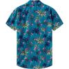 imageKYKU Hawaiian Men Button Shirt Casual Summer Beach Short Sleeve Clothing Tropical Vacations Clothes with PocketBlue Flamingos Men Hawaiian Button Shirt