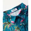 imageKYKU Hawaiian Men Button Shirt Casual Summer Beach Short Sleeve Clothing Tropical Vacations Clothes with PocketBlue Flamingos Men Hawaiian Button Shirt