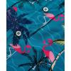 imageKYKU Hawaiian Men Button Shirt Casual Summer Beach Short Sleeve Clothing Tropical Vacations Clothes with PocketBlue Flamingos Men Hawaiian Button Shirt