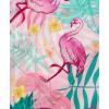 imageKYKU Shirt Men Hawaiian Button Beach Summer Casual Clothing Short Sleeve Flamingos Tropical Clothes Pink L