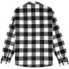 imageKYKU Mens Flannel Shirts Soft Long Sleeve Button Down Shirt DoubleSided Plaid Print Two PocketsBlack White Buffalo Plaid Flannel Shirt for Men