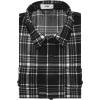 imageKYKU Mens Flannel Shirts Soft Long Sleeve Button Down Shirt DoubleSided Plaid Print Two PocketsBlack White Plaid Flannel Shirt for Men