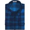 imageKYKU Mens Flannel Shirts Soft Long Sleeve Button Down Shirt DoubleSided Plaid Print Two PocketsBlue Navy Plaid Flannel Shirt for Men