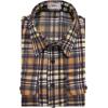 imageKYKU Mens Flannel Shirts Soft Long Sleeve Button Down Shirt DoubleSided Plaid Print Two PocketsBrown Plaid Flannel Shirt for Men