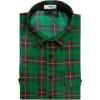 imageKYKU Mens Flannel Shirts Soft Long Sleeve Button Down Shirt DoubleSided Plaid Print Two PocketsDark Green Black Plaid Flannel Shirt for Men