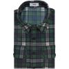 imageKYKU Mens Flannel Shirts Soft Long Sleeve Button Down Shirt DoubleSided Plaid Print Two PocketsDark Green Navy White Plaid Flannel Shirt for Men
