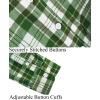 imageKYKU Mens Flannel Shirts Soft Long Sleeve Button Down Shirt DoubleSided Plaid Print Two PocketsDark Green White Plaid Flannel Shirt for Men