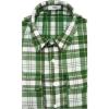 imageKYKU Mens Flannel Shirts Soft Long Sleeve Button Down Shirt DoubleSided Plaid Print Two PocketsDark Green White Plaid Flannel Shirt for Men