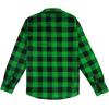 imageKYKU Mens Flannel Shirts Soft Long Sleeve Button Down Shirt DoubleSided Plaid Print Two PocketsGreen Black Buffalo Plaid Flannel Shirt for Men
