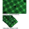imageKYKU Mens Flannel Shirts Soft Long Sleeve Button Down Shirt DoubleSided Plaid Print Two PocketsGreen Plaid Flannel Shirt for Men
