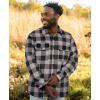 imageKYKU Mens Flannel Shirts Soft Long Sleeve Button Down Shirt DoubleSided Plaid Print Two PocketsGrey Buffalo Plaid Flannel Shirt for Men