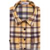 imageKYKU Mens Flannel Shirts Soft Long Sleeve Button Down Shirt DoubleSided Plaid Print Two PocketsMustard Yellow Brown Plaid Flannel Shirt for Men