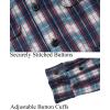 imageKYKU Mens Flannel Shirts Soft Long Sleeve Button Down Shirt DoubleSided Plaid Print Two PocketsNavy Teal Beige Plaid Flannel Shirt for Men