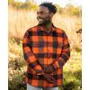 imageKYKU Mens Flannel Shirts Soft Long Sleeve Button Down Shirt DoubleSided Plaid Print Two PocketsOrange Buffalo Plaid Flannel Shirt for Men