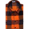 imageKYKU Mens Flannel Shirts Soft Long Sleeve Button Down Shirt DoubleSided Plaid Print Two PocketsOrange Buffalo Plaid Flannel Shirt for Men