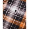 imageKYKU Mens Flannel Shirts Soft Long Sleeve Button Down Shirt DoubleSided Plaid Print Two PocketsOrange Grey Plaid Flannel Shirt for Men