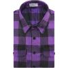 imageKYKU Mens Flannel Shirts Soft Long Sleeve Button Down Shirt DoubleSided Plaid Print Two PocketsPurple Black Buffalo Plaid Flannel Shirt for Men